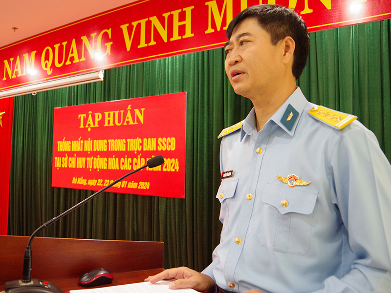 Quân chủng Phòng không - Không quân tập huấn thống nhất nội dung trong trực ban sẵn sàng chiến đấu tại sở chỉ huy tự động hóa các cấp năm 2024