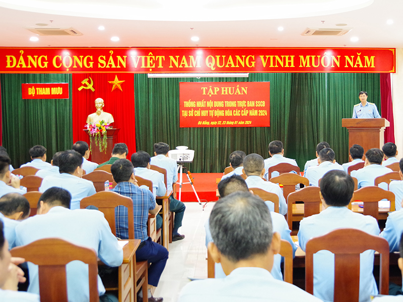 Quân chủng Phòng không - Không quân tập huấn thống nhất nội dung trong trực ban sẵn sàng chiến đấu tại sở chỉ huy tự động hóa các cấp năm 2024