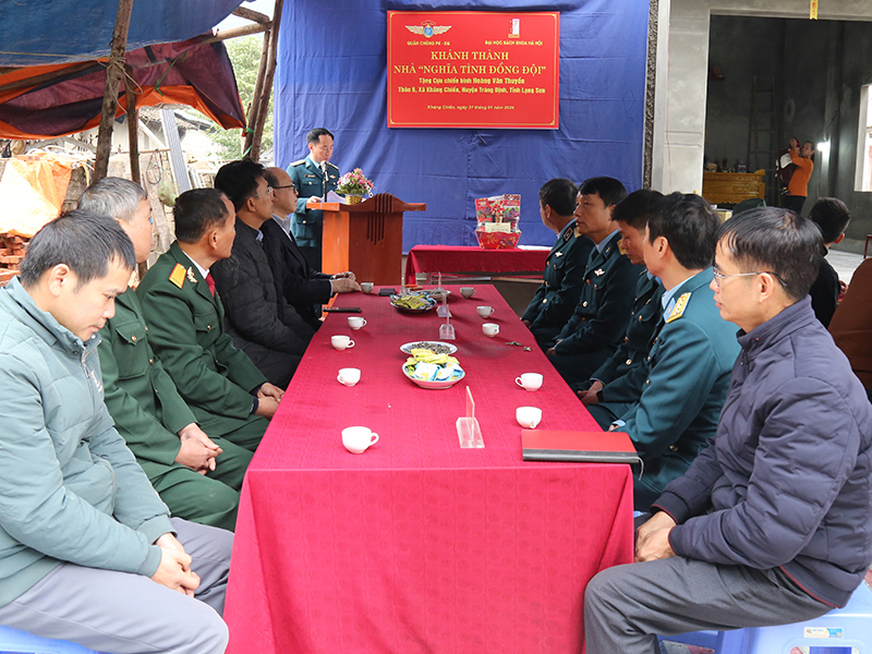 Quân chủng PK-KQ và Đại học Bách khoa Hà Nội tổ chức khánh thành nhà “Nghĩa tình đồng đội” cho các gia đình cựu chiến binh tỉnh Lạng Sơn