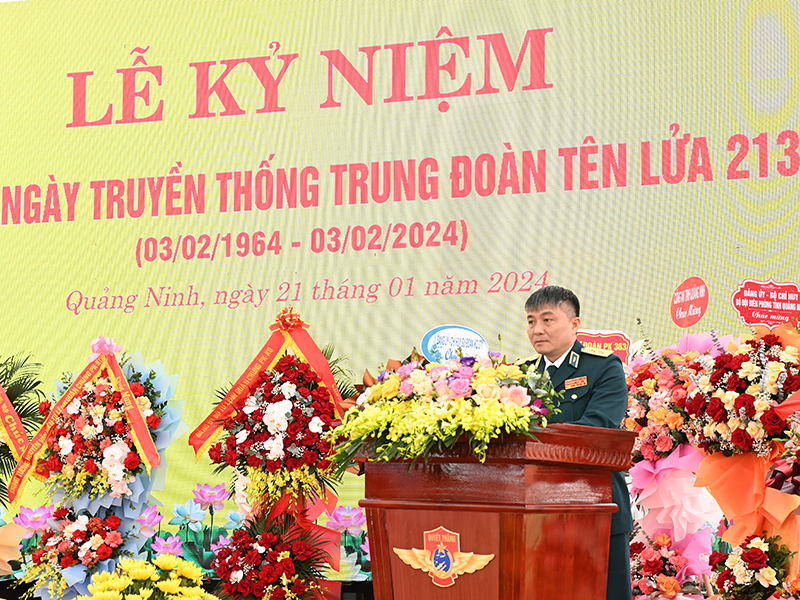 Trung đoàn 213 tổ chức Lễ kỷ niệm 60 năm Ngày truyền thống (3-2-1964 / 3-2-2024)