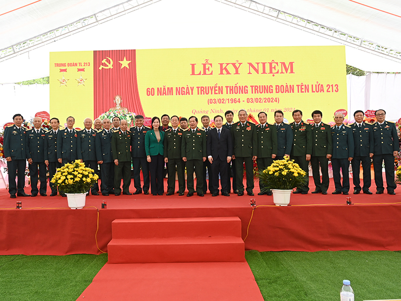 Trung đoàn 213 tổ chức Lễ kỷ niệm 60 năm Ngày truyền thống (3-2-1964 / 3-2-2024)