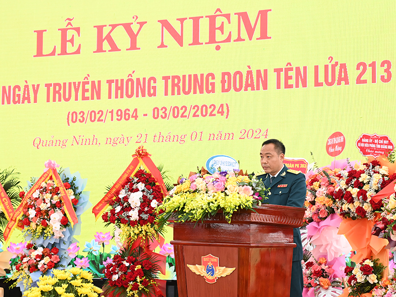 Trung đoàn 213 tổ chức Lễ kỷ niệm 60 năm Ngày truyền thống (3-2-1964 / 3-2-2024)