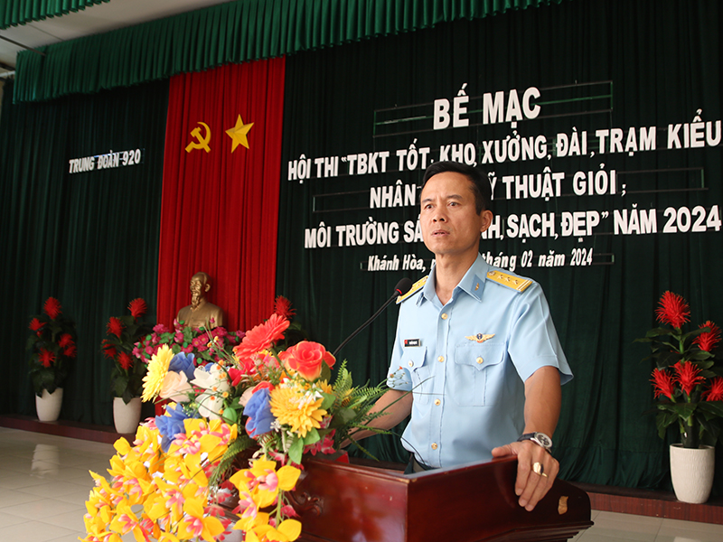 Trung đoàn 920 tổ chức Hội thi “Trang bị kỹ thuật tốt; kho, xưởng, đài, trạm kiểu mẫu; nhân viên kỹ thuật giỏi; môi trường sáng, xanh, sạch đẹp” năm 2024
