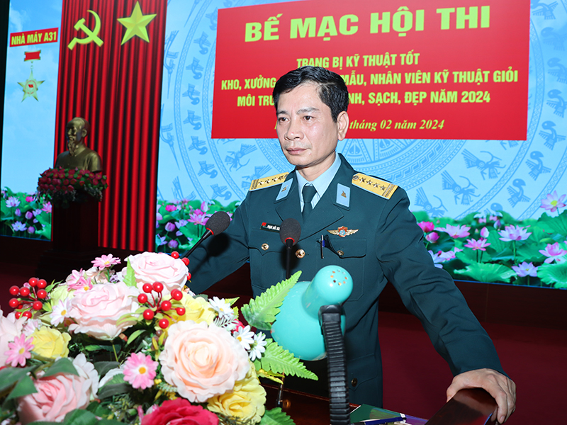 Nhà máy A31 tổ chức Hội thi “Trang bị kỹ thuật tốt; kho, xưởng, trạm kiểu mẫu, nhân viên kỹ thuật giỏi; môi trường sáng, xanh, sạch, đẹp” năm 2024