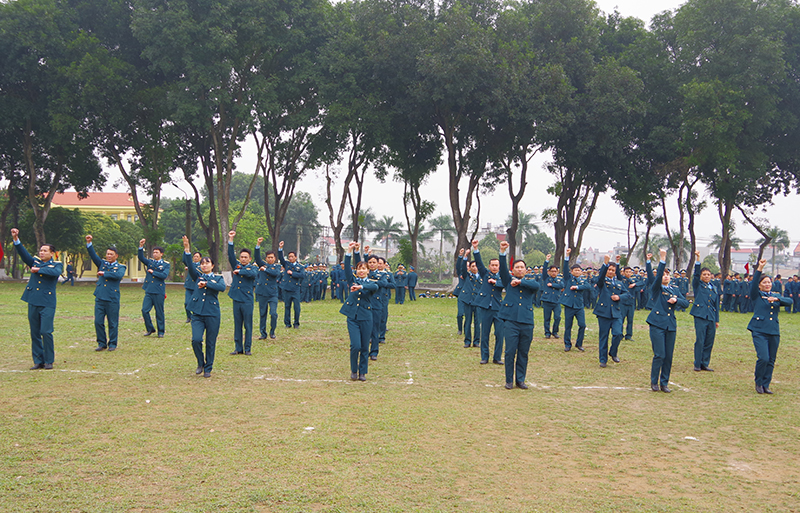 Khối cơ quan các Sư đoàn trong Quân chủng PK-KQ tổ chức Lễ ra quân huấn luyện năm 2024