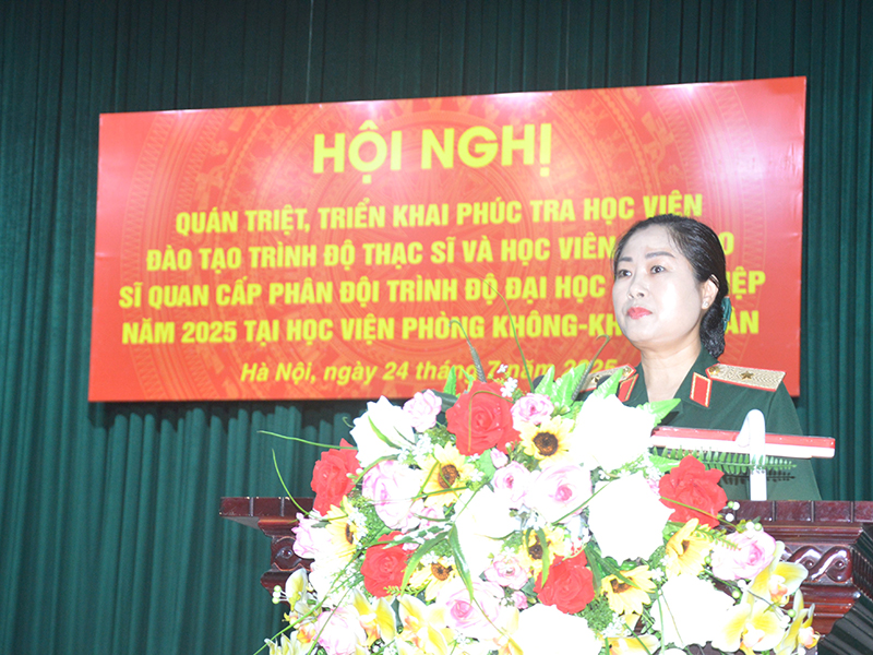 Bộ Tổng Tham mưu QĐND Việt Nam phúc tra học viên đào tạo trình độ thạc sĩ và sĩ quan cấp phân đội năm 2025 tại Học viện PK-KQ