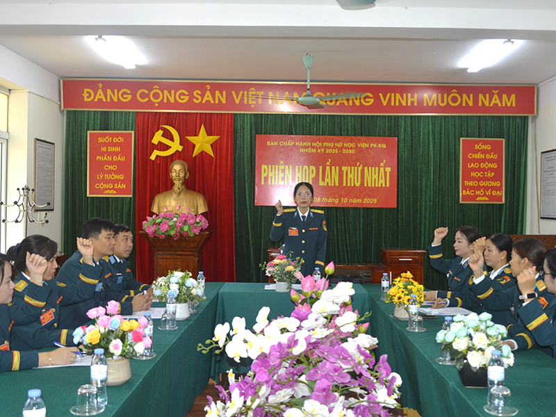 Hội Phụ nữ Học viện Phòng không - Không quân tổ chức Đại hội đại biểu nhiệm kỳ 2025 - 2030