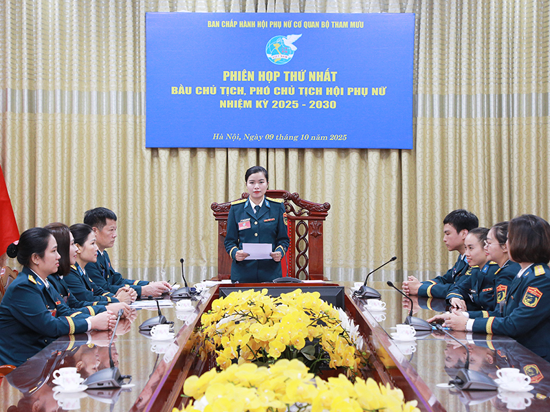 Hội Phụ nữ cơ quan Bộ Tham mưu Quân chủng Phòng không - Không quân tổ chức Đại hội nhiệm kỳ 2025 - 2030