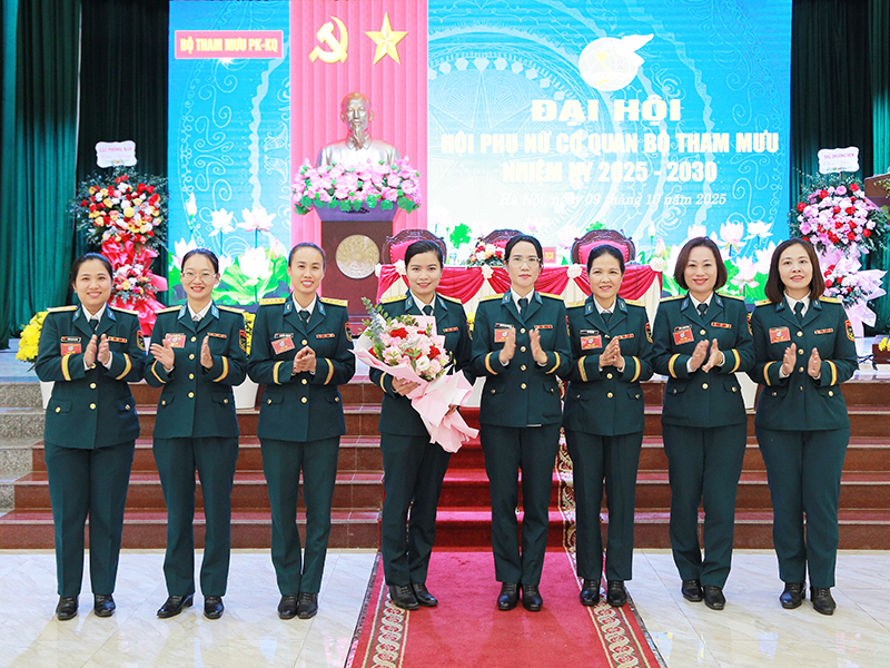 Hội Phụ nữ cơ quan Bộ Tham mưu Quân chủng Phòng không - Không quân tổ chức Đại hội nhiệm kỳ 2025 - 2030