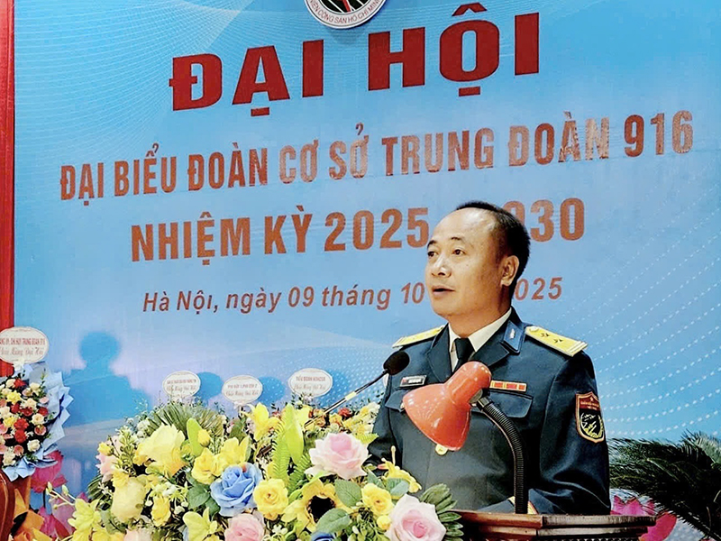 Đoàn cơ sở Trung đoàn 916 tổ chức Đại hội đại biểu nhiệm kỳ 2025 - 2030
