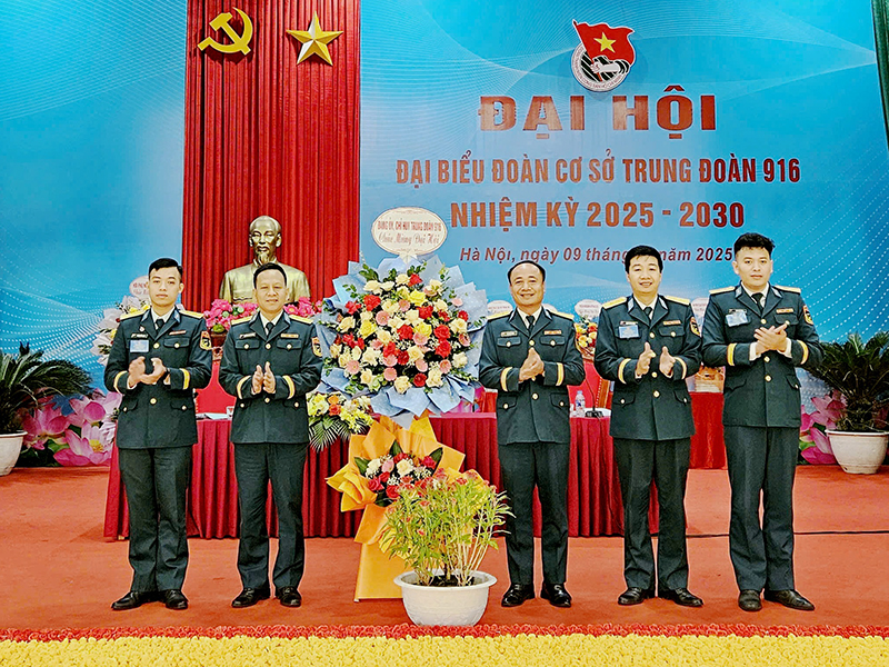 Đoàn cơ sở Trung đoàn 916 tổ chức Đại hội đại biểu nhiệm kỳ 2025 - 2030