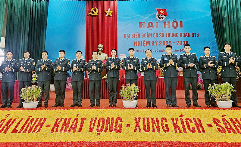 Đoàn cơ sở Trung đoàn 916 tổ chức Đại hội đại biểu nhiệm kỳ 2025 - 2030