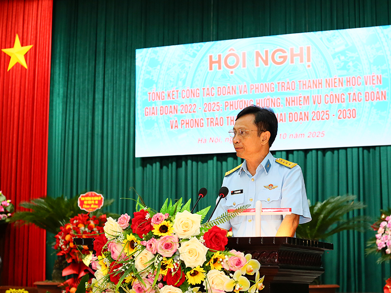 Học viện Phòng không - Không quân tổng kết công tác Đoàn và phong trào thanh niên giai đoạn 2022-2025