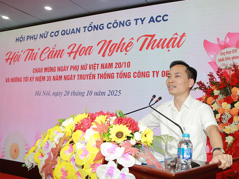 Hội Phụ nữ cơ quan Tổng công ty ACC tổ chức Hội thi cắm hoa nghệ thuật chào mừng kỷ niệm 95 năm Ngày Phụ nữ Việt Nam