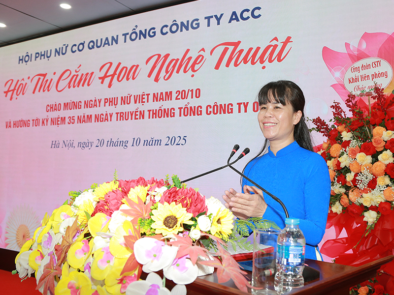 Hội Phụ nữ cơ quan Tổng công ty ACC tổ chức Hội thi cắm hoa nghệ thuật chào mừng kỷ niệm 95 năm Ngày Phụ nữ Việt Nam