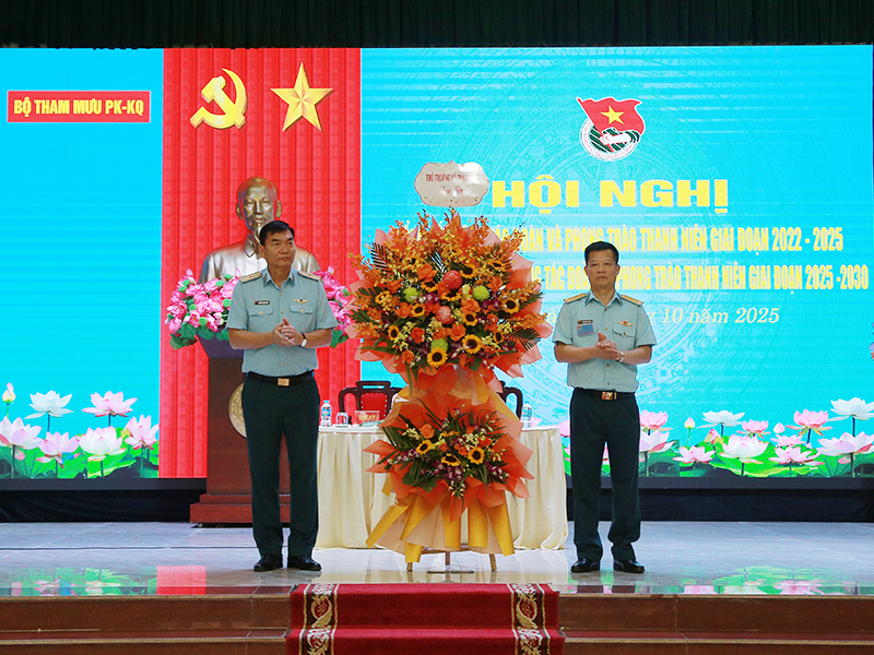 Bộ Tham mưu Phòng không - Không quân tổng kết công tác Đoàn và phong trào thanh niên giai đoạn 2022-2025