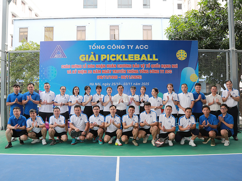 Tổng công ty Xây dựng công trình hàng không ACC tổ chức giải Pickleball chào mừng kỷ niệm 35 năm Ngày truyền thống