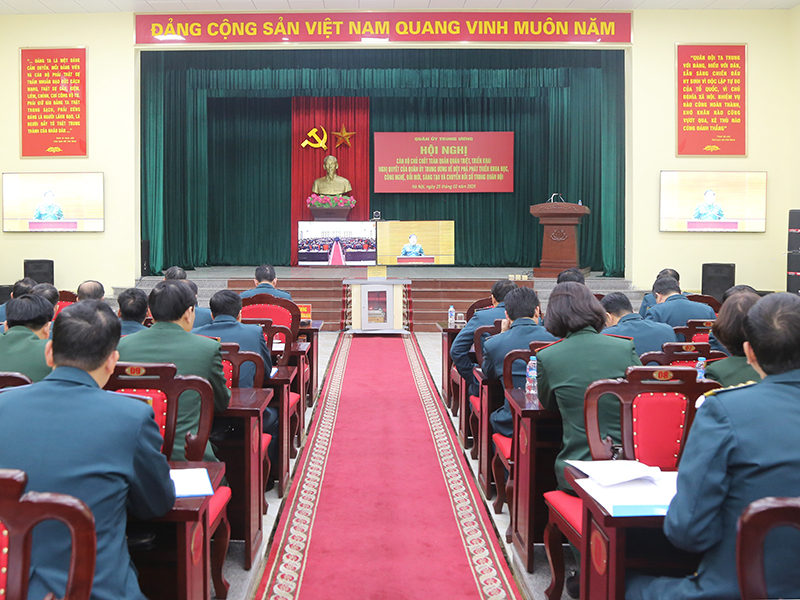 Hội nghị cán bộ chủ chốt toàn quân quán triệt, triển khai Nghị quyết của Quân ủy Trung ương về đột phá phát triển khoa học, công nghệ, đổi mới sáng tạo và chuyển đổi số trong Quân đội
