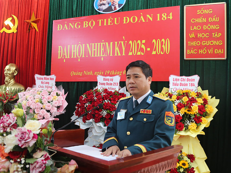 Đảng bộ Tiểu đoàn 184 tổ chức Đại hội nhiệm kỳ 2025-2030 làm trước trong Đảng bộ Quân chủng Phòng không - Không quân