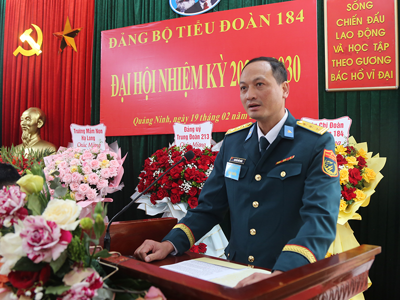 Đảng bộ Tiểu đoàn 184 tổ chức Đại hội nhiệm kỳ 2025-2030 làm trước trong Đảng bộ Quân chủng Phòng không - Không quân