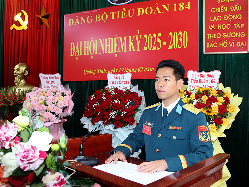 Đảng bộ Tiểu đoàn 184 tổ chức Đại hội nhiệm kỳ 2025-2030 làm trước trong Đảng bộ Quân chủng Phòng không - Không quân