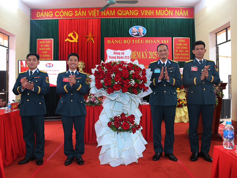 Đảng bộ Tiểu đoàn 184 tổ chức Đại hội nhiệm kỳ 2025-2030 làm trước trong Đảng bộ Quân chủng Phòng không - Không quân