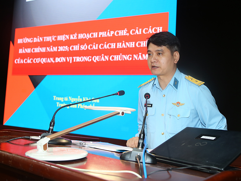 Quân chủng Phòng không - Không quân tập huấn cải cách hành chính và chuyển đổi số năm 2025