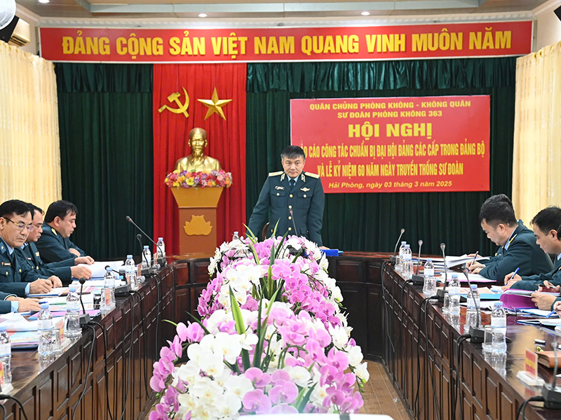 Quân chủng Phòng không - Không quân kiểm tra công tác chuẩn bị Đại hội Đảng các cấp trong Đảng bộ và Lễ kỷ niệm 60 năm Ngày truyền thống Sư đoàn 363