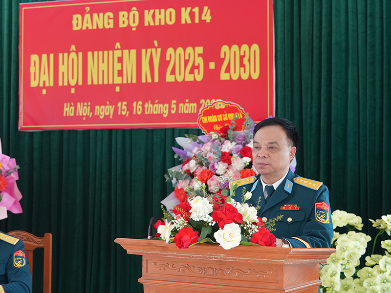 Đảng bộ Kho K14, Cục Hậu cần - Kỹ thuật PK-KQ tổ chức Đại hội nhiệm kỳ 2025-2030