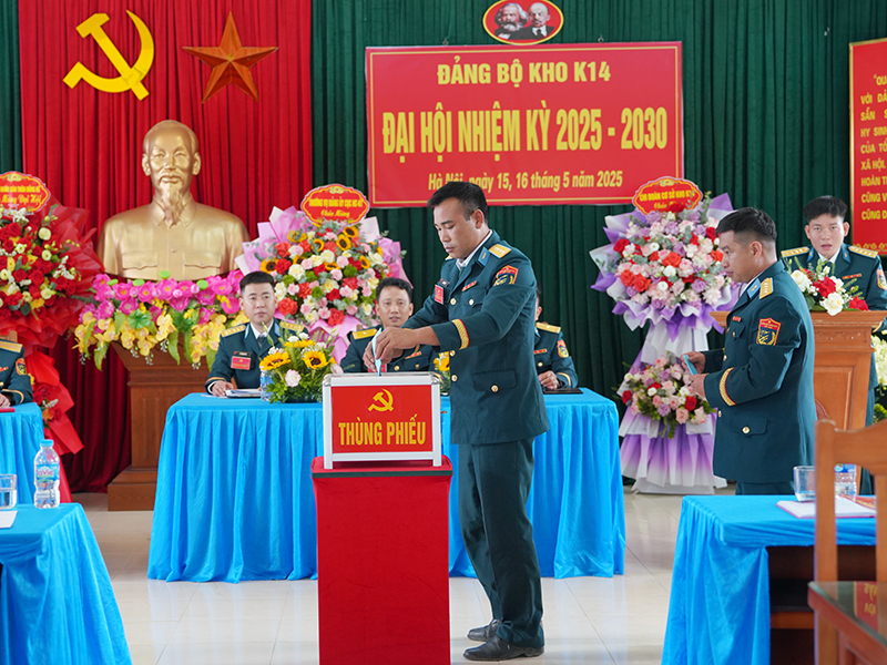 Đảng bộ Kho K14, Cục Hậu cần - Kỹ thuật PK-KQ tổ chức Đại hội nhiệm kỳ 2025-2030