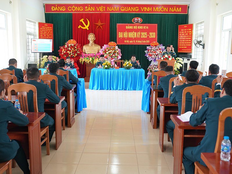 Đảng bộ Kho K14, Cục Hậu cần - Kỹ thuật PK-KQ tổ chức Đại hội nhiệm kỳ 2025-2030