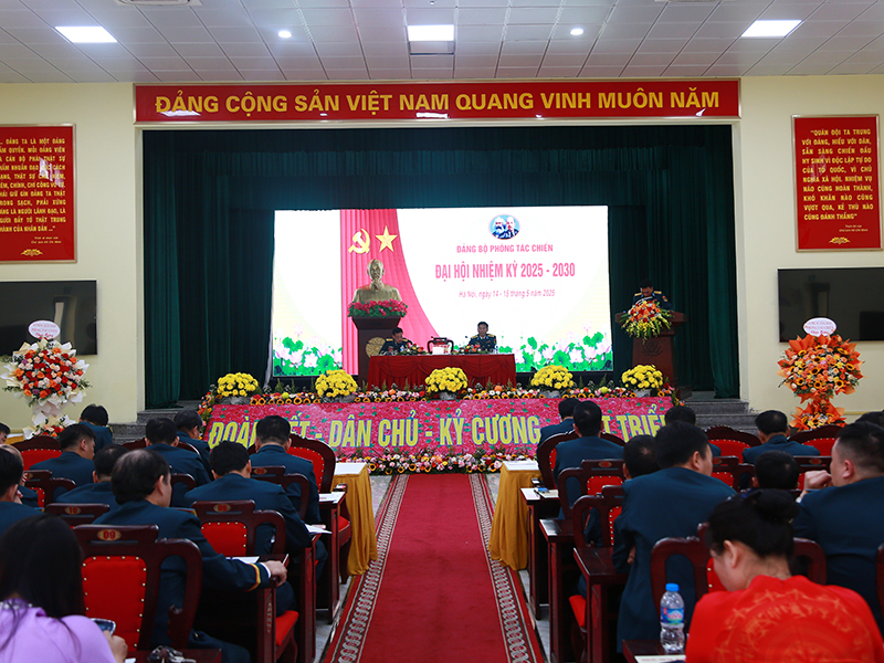 Đảng bộ Phòng Tác chiến, Bộ Tham mưu Quân chủng PK-KQ tổ chức Đại hội nhiệm kỳ 2025-2030