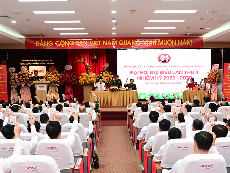 Đảng bộ Công ty Trách nhiệm hữu hạn (TNHH) Một thành viên (MTV) Dịch vụ và Thương mại VIETTELPOST tổ chức Đại hội đại biểu nhiệm kỳ 2025-2030