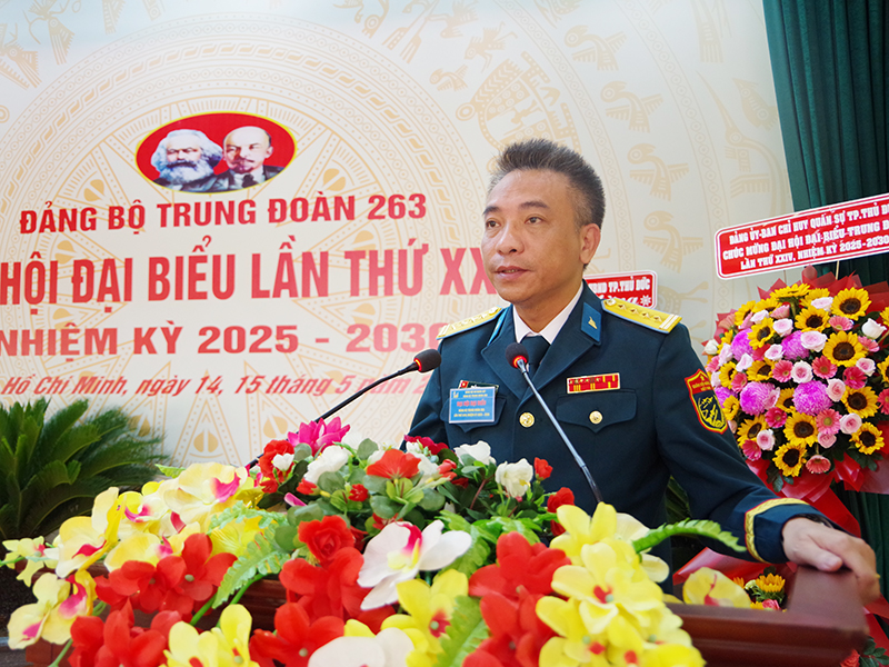 Đảng bộ Trung đoàn 263 tổ chức thành công Đại hội đại biểu nhiệm kỳ 2025 - 2030