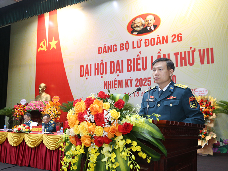 Đảng bộ Lữ đoàn 26 tổ chức Đại hội đại biểu lần thứ VII, nhiệm kỳ 2025-2030
