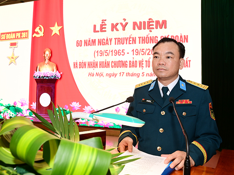 Sư đoàn 361 kỷ niệm 60 năm Ngày truyền thống và đón nhận Huân chương Bảo vệ Tổ quốc hạng Nhất