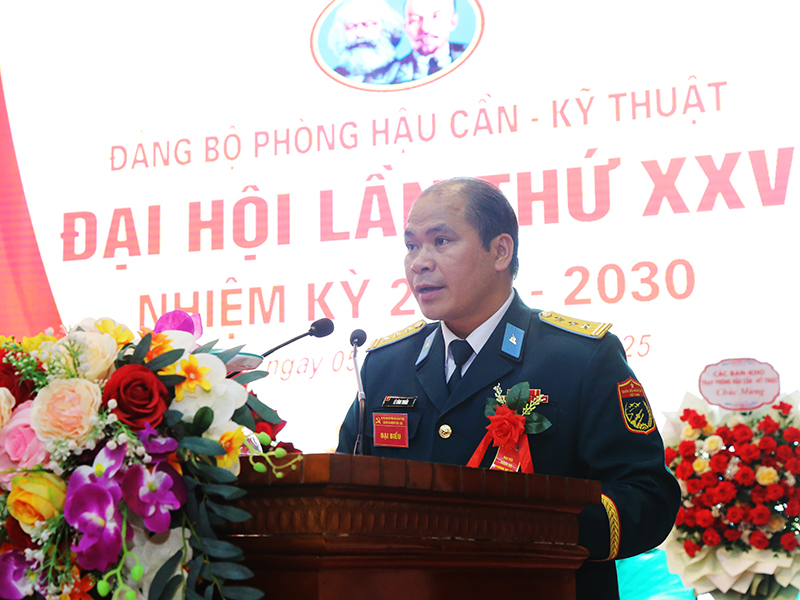 Đảng bộ Phòng Hậu cần - Kỹ thuật, Sư đoàn 361 tổ chức Đại hội nhiệm kỳ 2025-2030