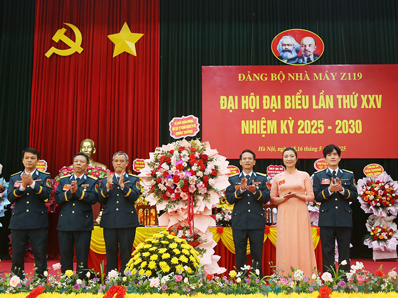 Đảng bộ Nhà máy Z119 tổ chức thành công Đại hội đại biểu lần thứ XXV, nhiệm kỳ 2025 - 2030