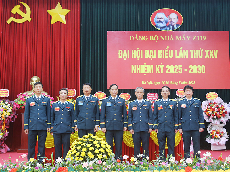 Đảng bộ Nhà máy Z119 tổ chức thành công Đại hội đại biểu lần thứ XXV, nhiệm kỳ 2025 - 2030