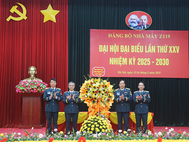 Đảng bộ Nhà máy Z119 tổ chức thành công Đại hội đại biểu lần thứ XXV, nhiệm kỳ 2025 - 2030