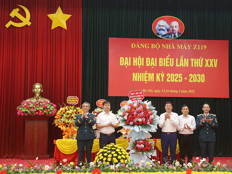 Đảng bộ Nhà máy Z119 tổ chức thành công Đại hội đại biểu lần thứ XXV, nhiệm kỳ 2025 - 2030