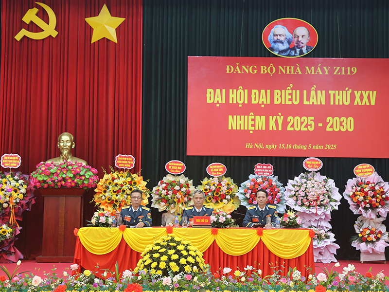 Đảng bộ Nhà máy Z119 tổ chức thành công Đại hội đại biểu lần thứ XXV, nhiệm kỳ 2025 - 2030