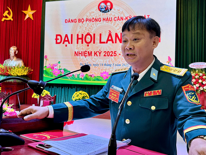 Đảng bộ Phòng Hậu cần - Kỹ thuật, Sư đoàn 375 tổ chức đại hội nhiệm kỳ 2025-2030