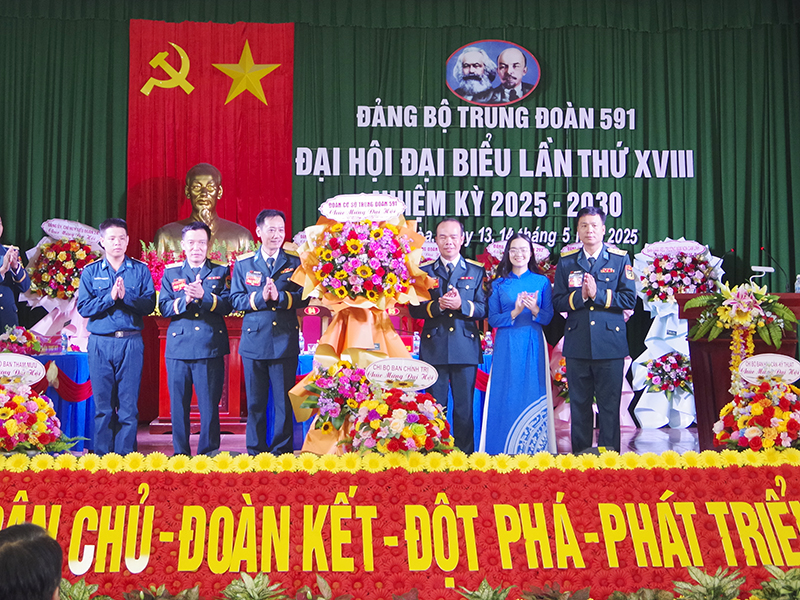 Đảng bộ Trung đoàn 591 tổ chức Đại hội đại biểu nhiệm kỳ 2025 - 2030