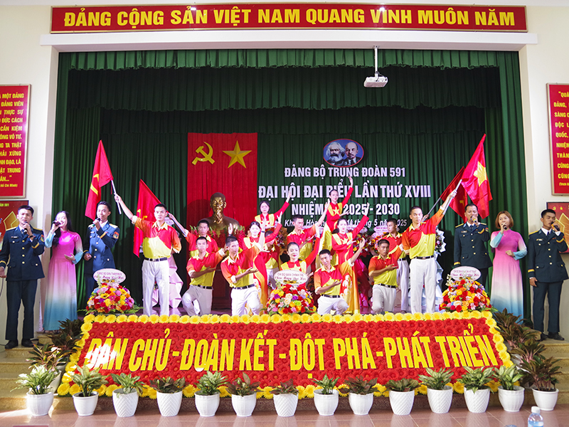 Đảng bộ Trung đoàn 591 tổ chức Đại hội đại biểu nhiệm kỳ 2025 - 2030