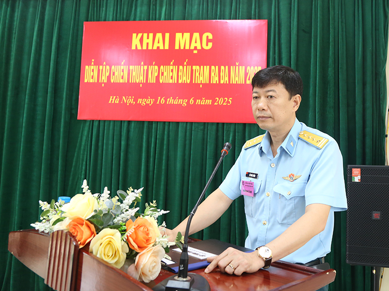 Sư đoàn 361 tổ chức Khai mạc Diễn tập chiến thuật kíp chiến đấu trạm ra đa năm 2025