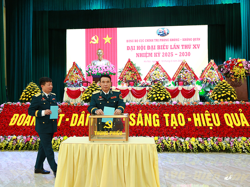 Đảng bộ Cục Chính trị Quân chủng Phòng không - Không quân tổ chức thành công Đại hội đại biểu lần thứ XV, nhiệm kỳ 2025-2030