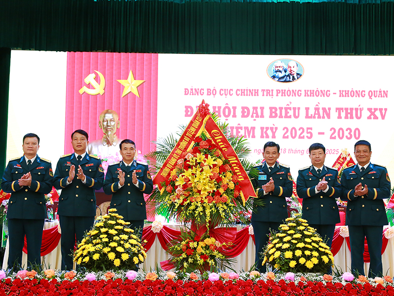 Đảng bộ Cục Chính trị Quân chủng Phòng không - Không quân tổ chức thành công Đại hội đại biểu lần thứ XV, nhiệm kỳ 2025-2030