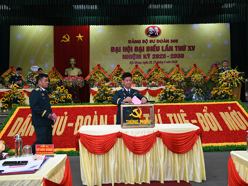 Đảng bộ Sư đoàn 365 tổ chức thành công Đại hội đại biểu lần thứ XV, nhiệm kỳ 2025-2030