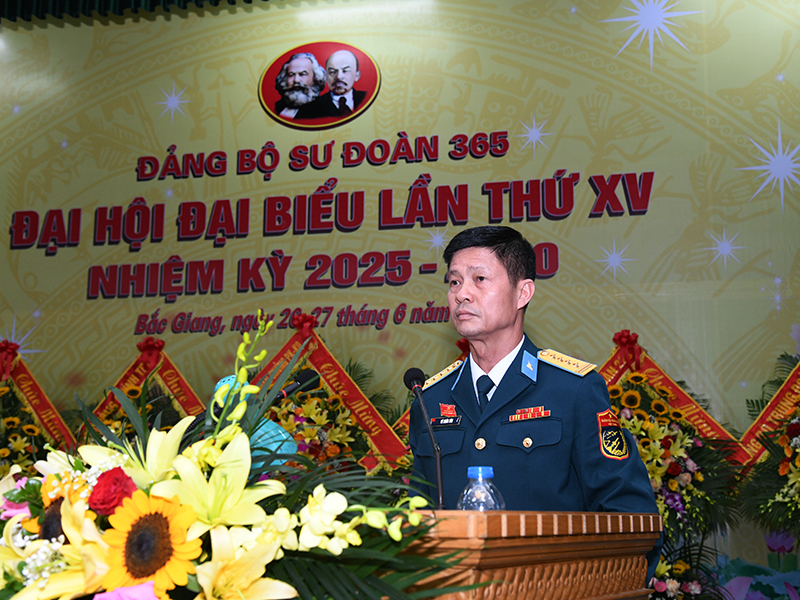 Đảng bộ Sư đoàn 365 tổ chức thành công Đại hội đại biểu lần thứ XV, nhiệm kỳ 2025-2030